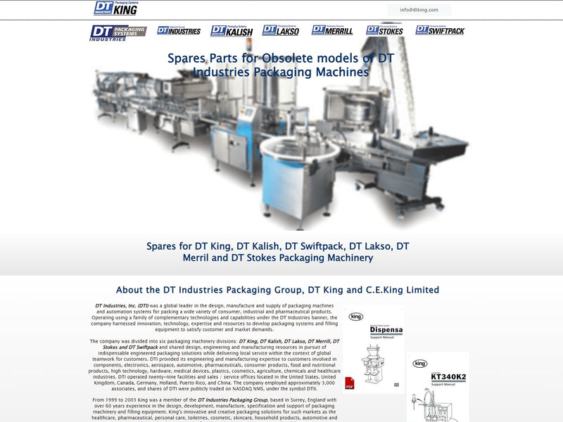 Spare Parts for DT Industries Packaging Machines | C.E.King Limited